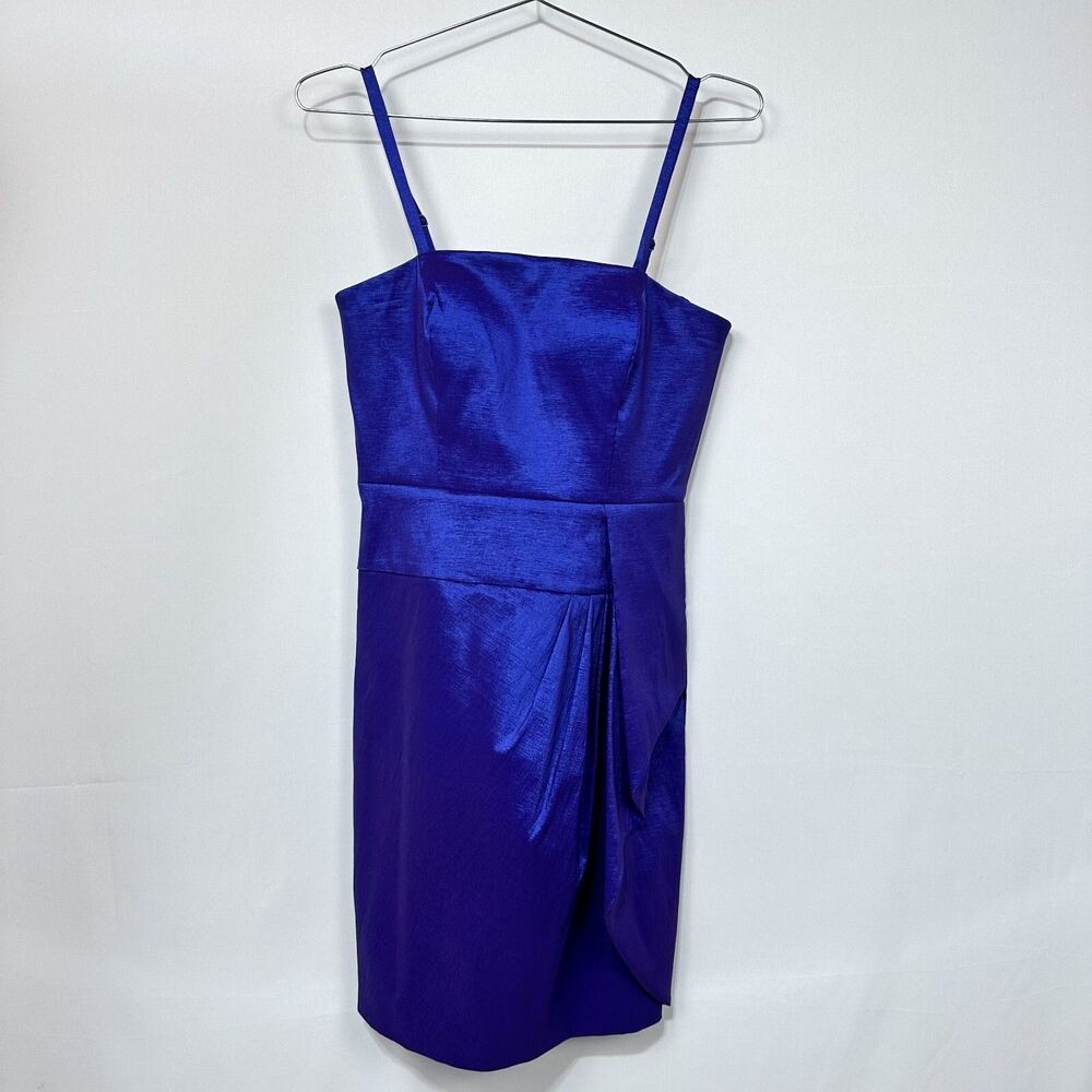Calvin Klein Purple/Blue Iridescent Fitted Sheath Cocktail Dress Women 4